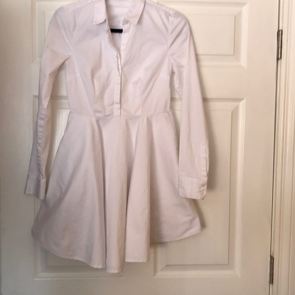 White skater dress by express